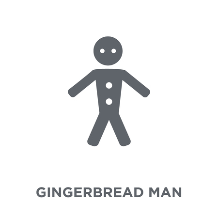Gingerbread man icon. Gingerbread man design concept from Christmas collection. Simple element vector illustration on white background.のイラスト素材