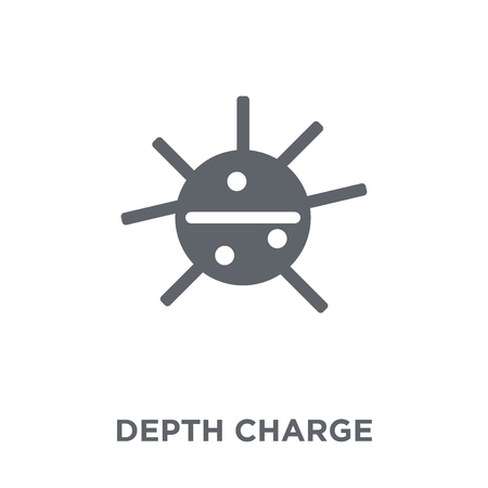 Depth Charge icon. Depth Charge design concept from Army collection. Simple element vector illustration on white background.のイラスト素材