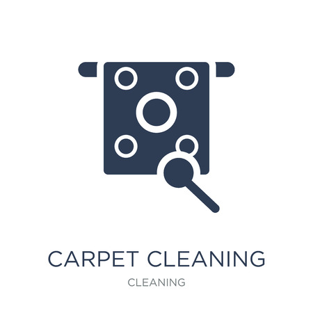 Carpet cleaning icon. Trendy flat vector Carpet cleaning icon on white background from Cleaning collection, vector illustration can be use for web and mobile, eps10のイラスト素材