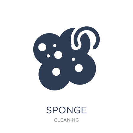 Sponge icon. Trendy flat vector Sponge icon on white background from Cleaning collection, vector illustration can be use for web and mobile, eps10のイラスト素材