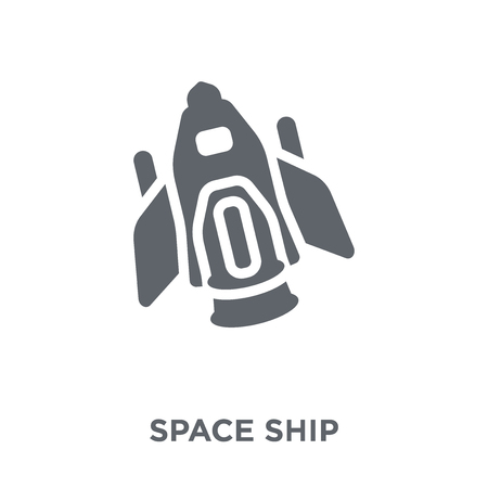 Space ship icon. Space ship design concept  collection. Simple element vector illustration on white background.のイラスト素材