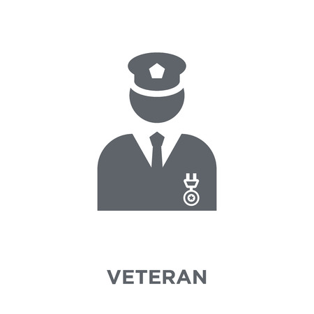 Veteran icon. Veteran design concept from Army collection. Simple element vector illustration on white background.のイラスト素材