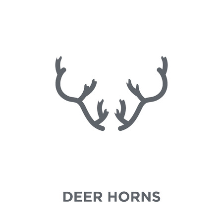 Deer horns icon. Deer horns design concept from Christmas collection. Simple element vector illustration on white background.のイラスト素材