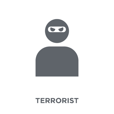Terrorist icon. Terrorist design concept from Army collection. Simple element vector illustration on white background.のイラスト素材