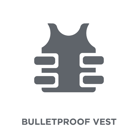 Bulletproof Vest icon. Bulletproof Vest design concept from Army collection. Simple element vector illustration on white background.のイラスト素材