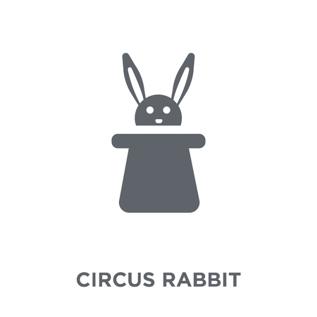 Circus Rabbit icon. Circus Rabbit design concept from Circus collection. Simple element vector illustration on white background.のイラスト素材