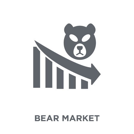 Bear market icon. Bear market design concept from Bear market collection. Simple element vector illustration on white background.のイラスト素材