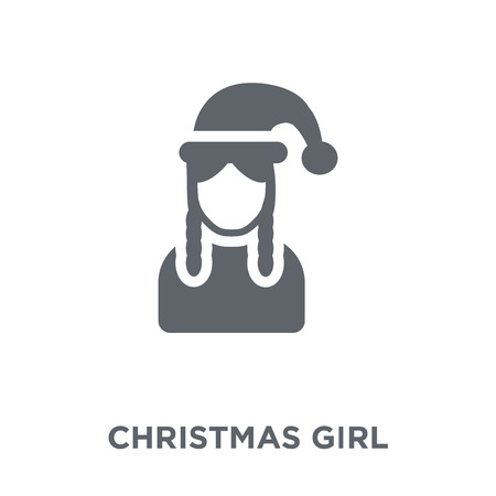 Christmas Girl icon. Christmas Girl design concept from Christmas collection. Simple element vector illustration on white background.のイラスト素材