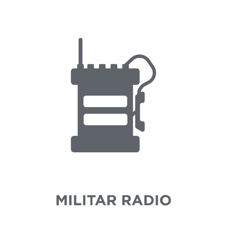 Militar Radio icon. Militar Radio design concept from Army collection. Simple element vector illustration on white background.のイラスト素材