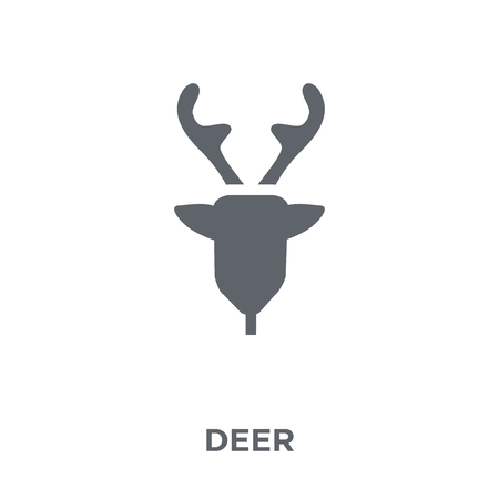 Deer icon. Deer design concept from Christmas collection. Simple element vector illustration on white background.のイラスト素材