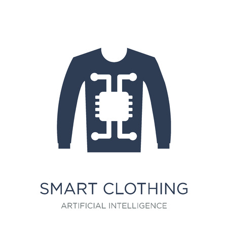 Smart clothing icon. Trendy flat vector Smart clothing icon on white background from Artificial Intelligence, Future Technology collection, vector illustration can be use for web and mobile, eps10のイラスト素材