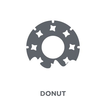 Donut icon. Donut design concept from Birthday and Party collection. Simple element vector illustration on white background.のイラスト素材