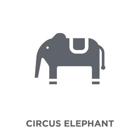 Circus Elephant icon. Circus Elephant design concept from Circus collection. Simple element vector illustration on white background.のイラスト素材
