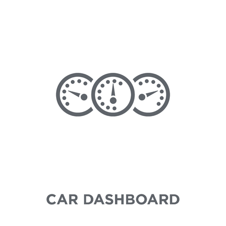 car dashboard icon. car dashboard design concept from Car parts collection. Simple element vector illustration on white background.のイラスト素材