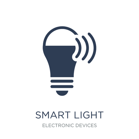 Smart light icon. Trendy flat vector Smart light icon on white background from Electronic devices collection, vector illustration can be use for web and mobile, eps10のイラスト素材