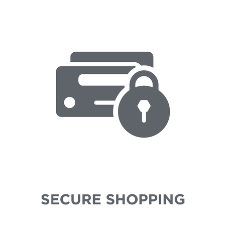 Secure shopping icon. Secure shopping design concept from  collection. Simple element vector illustration on white background.のイラスト素材