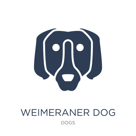 Weimeraner dog icon. Trendy flat vector Weimeraner dog icon on white background from dogs collection, vector illustration can be use for web and mobile, eps10のイラスト素材