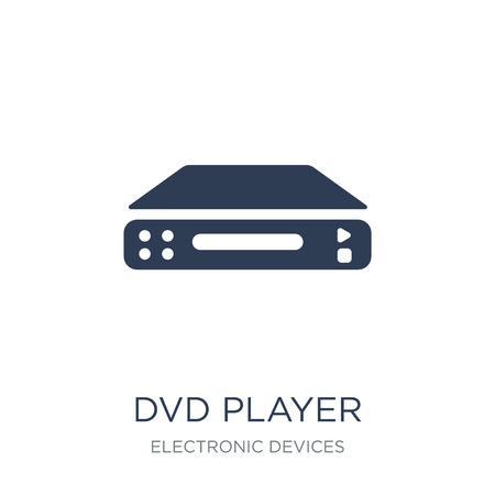 DVD Player icon. Trendy flat vector DVD Player icon on white background from Electronic devices collection, vector illustration can be use for web and mobile, eps10のイラスト素材