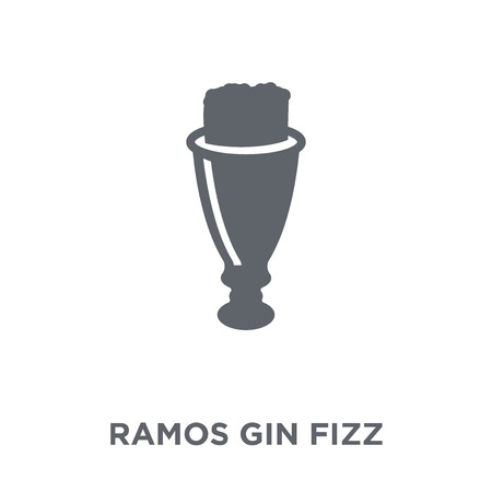 Ramos Gin Fizz icon. Ramos Gin Fizz design concept from Drinks collection. Simple element vector illustration on white background.のイラスト素材