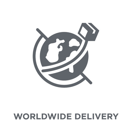 worldwide delivery icon. worldwide delivery design concept from Delivery and logistic collection. Simple element vector illustration on white background.のイラスト素材