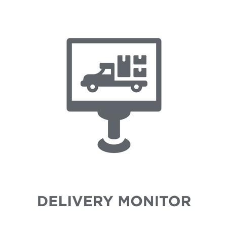 Delivery monitor icon. Delivery monitor design concept from Delivery and logistic collection. Simple element vector illustration on white background.のイラスト素材