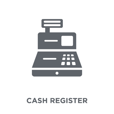 Cash register icon. Cash register design concept from  collection. Simple element vector illustration on white background.のイラスト素材