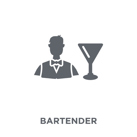 Bartender icon. Bartender design concept from Drinks collection. Simple element vector illustration on white background.のイラスト素材
