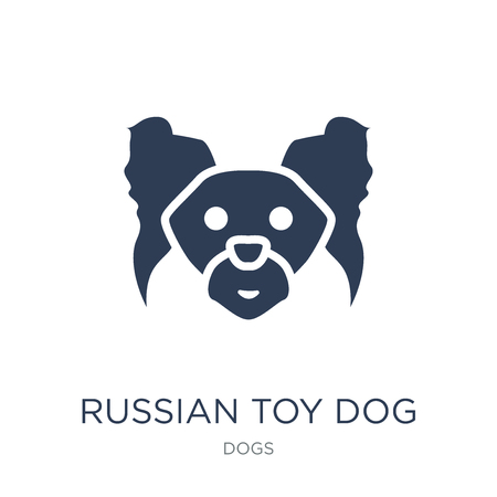 Russian Toy dog icon. Trendy flat vector Russian Toy dog icon on white background from dogs collection, vector illustration can be use for web and mobile, eps10