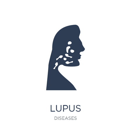 Lupus icon. Trendy flat vector Lupus icon on white background from Diseases collection, vector illustration can be use for web and mobile, eps10のイラスト素材