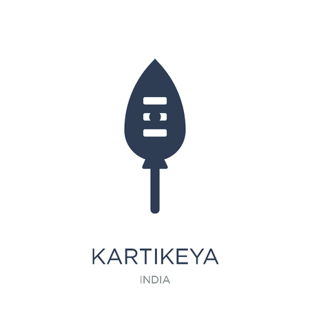 Kartikeya icon. Trendy flat vector Kartikeya icon on white background from india collection, vector illustration can be use for web and mobile, eps10のイラスト素材