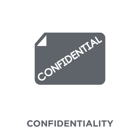 Confidentiality agreement icon. Confidentiality agreement design concept from Time managemnet collection. Simple element vector illustration on white background.のイラスト素材