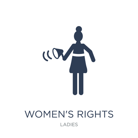 Women's rights icon. Trendy flat vector Women's rights icon on white background from Ladies collection, vector illustration can be use for web and mobile, eps10のイラスト素材