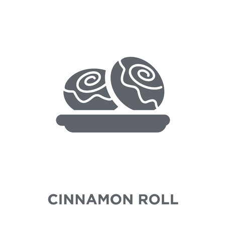 Cinnamon roll icon. Cinnamon roll design concept from Restaurant collection. Simple element vector illustration on white background.のイラスト素材