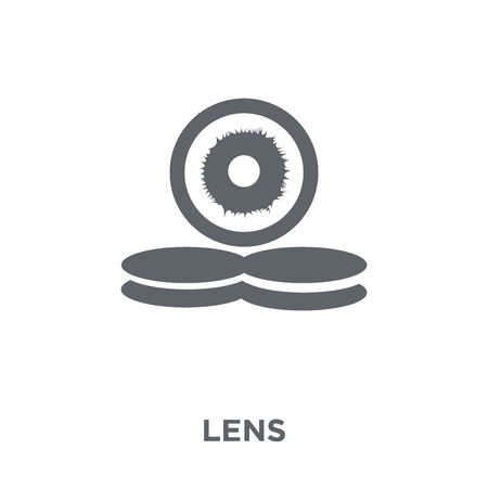 Lens icon. Lens design concept from  collection. Simple element vector illustration on white background.のイラスト素材