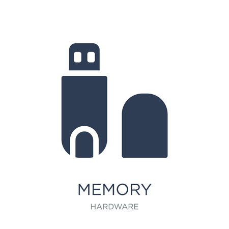 Memory icon. Trendy flat vector Memory icon on white background from hardware collection, vector illustration can be use for web and mobile, eps10のイラスト素材