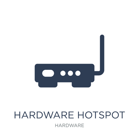 Hardware Hotspot icon. Trendy flat vector Hardware Hotspot icon on white background from hardware collection, vector illustration can be use for web and mobile, eps10のイラスト素材