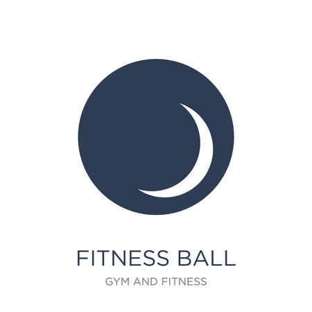Fitness Ball icon. Trendy flat vector Fitness Ball icon on white background from Gym and fitness collection, vector illustration can be use for web and mobile, eps10のイラスト素材