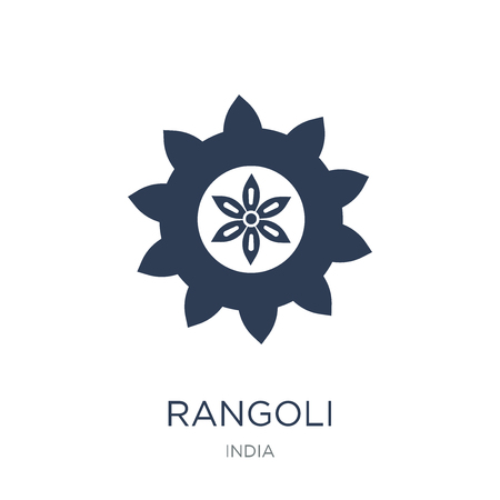 Rangoli icon. Trendy flat vector Rangoli icon on white background from india collection, vector illustration can be use for web and mobile, eps10のイラスト素材