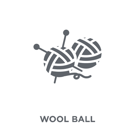 Wool ball icon. Wool ball design concept from Sew collection. Simple element vector illustration on white background.のイラスト素材