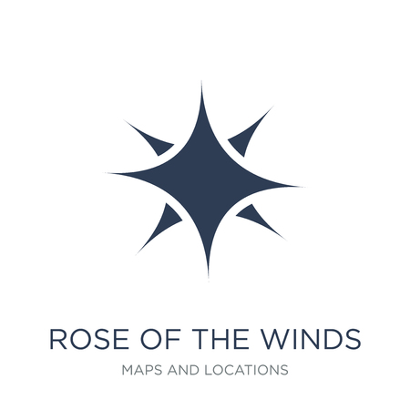 Rose of the Winds icon. Trendy flat vector Rose of the Winds icon on white background from Maps and Locations collection, vector illustration can be use for web and mobile, eps10のイラスト素材