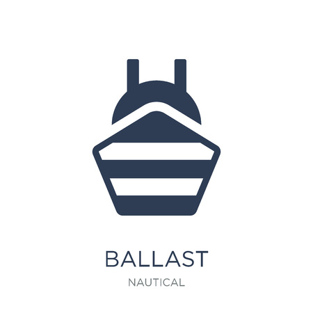 ballast icon. Trendy flat vector ballast icon on white background from Nautical collection, vector illustration can be use for web and mobile, eps10のイラスト素材