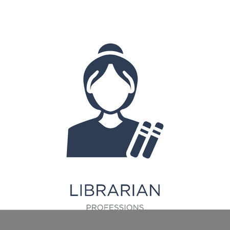 Librarian icon. Trendy flat vector Librarian icon on white background from Professions collection, vector illustration can be use for web and mobile, eps10のイラスト素材