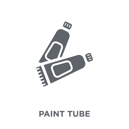 Paint tube icon. Paint tube design concept from  collection. Simple element vector illustration on white background.のイラスト素材