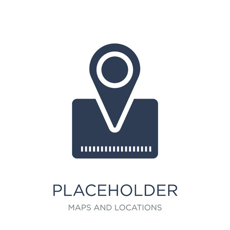 Placeholder icon. Trendy flat vector Placeholder icon on white background from Maps and Locations collection, vector illustration can be use for web and mobile, eps10のイラスト素材