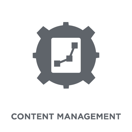 Content Management icon. Content Management design concept from Marketing collection. Simple element vector illustration on white background.のイラスト素材