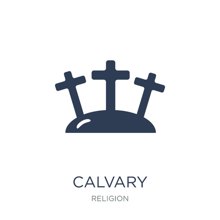 Calvary icon. Trendy flat vector Calvary icon on white background from Religion collection, vector illustration can be use for web and mobile, eps10のイラスト素材