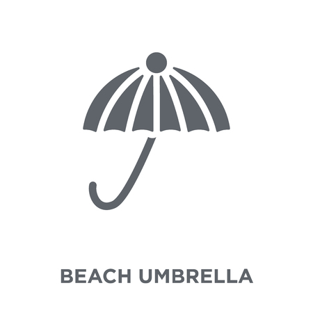 Beach umbrella icon. Beach umbrella design concept from  collection. Simple element vector illustration on white background.のイラスト素材