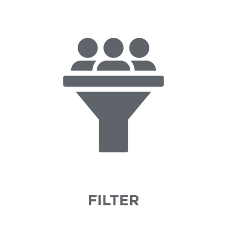 Filter icon. Filter design concept from  collection. Simple element vector illustration on white background.のイラスト素材