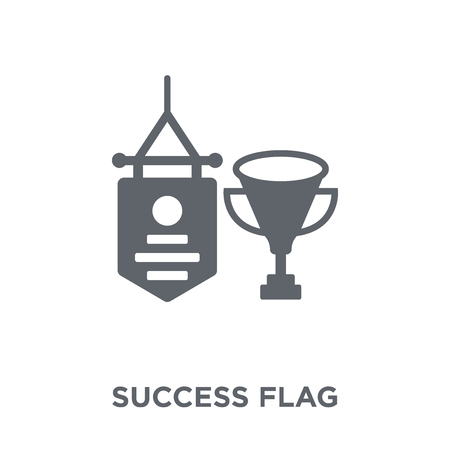 Success Flag icon. Success Flag design concept from Success collection. Simple element vector illustration on white background.のイラスト素材