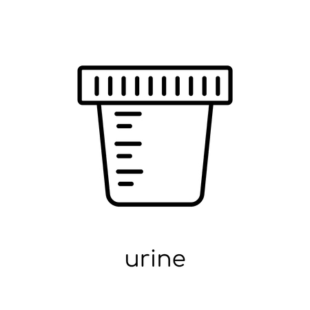 Urine icon. Trendy modern flat linear vector Urine icon on white background from thin line Health and Medical collection, editable outline stroke vector illustration